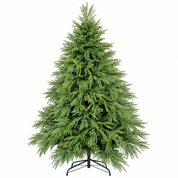 Alpine Fir Artificial Christmas Tree with Dense Green Branches and Realistic Foliage