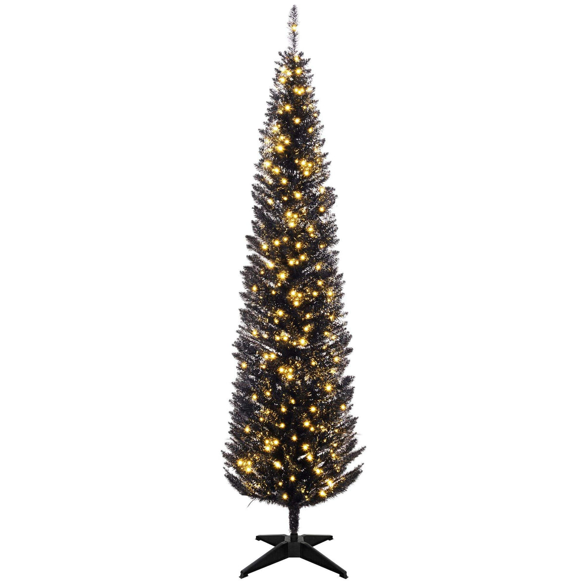 Slim Artificial Christmas Tree with Warm White LEDs
