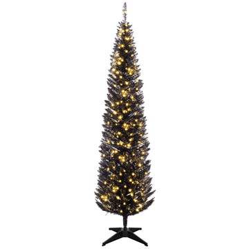 Slim Artificial Christmas Tree with Warm White LEDs