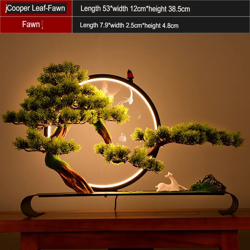 Artificial Bonsai Tree Cliff Welcome Decoration 1.7ft