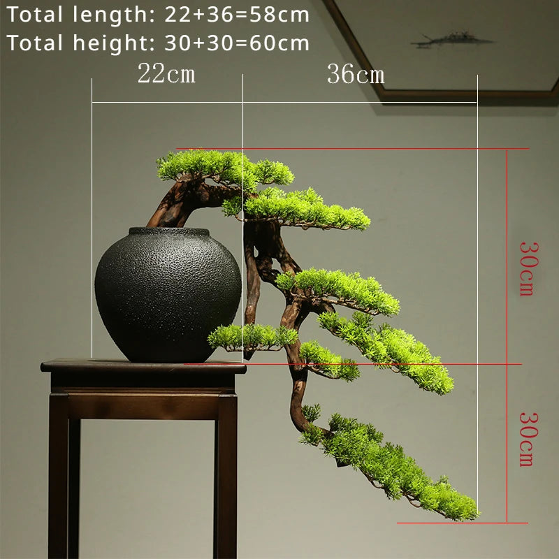 Artificial Cliff Pine Bonsai Fake Plant