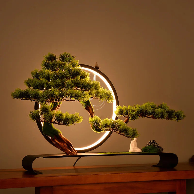 Artificial Bonsai Tree Cliff Welcome Decoration 1.7ft