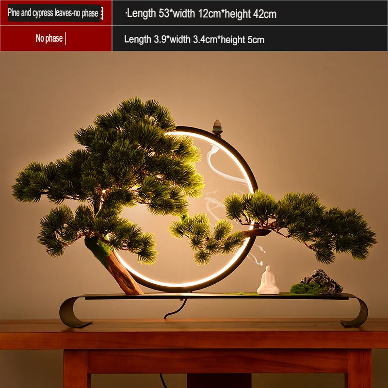 Artificial Bonsai Tree Cliff Welcome Decoration 1.7ft