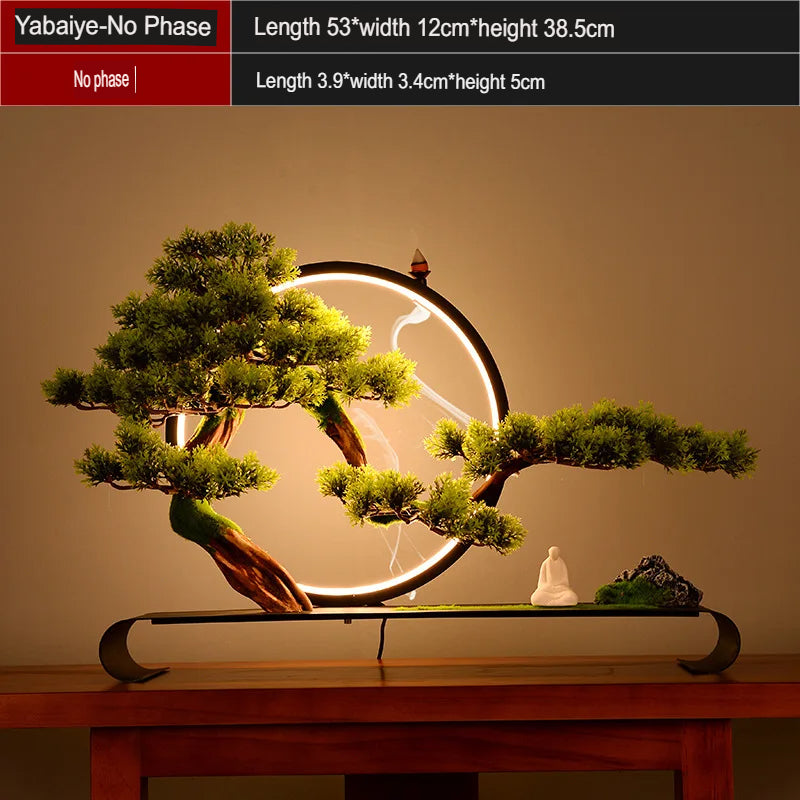 Artificial Bonsai Tree Cliff Welcome Decoration 1.7ft