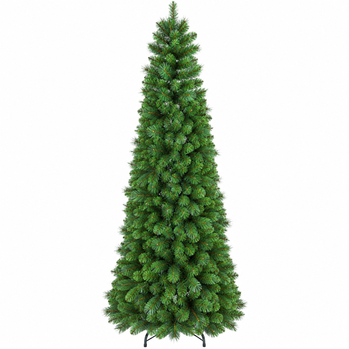 Slim Green Pencil Artificial Christmas Tree with Realistic Dense PVC PE Branches