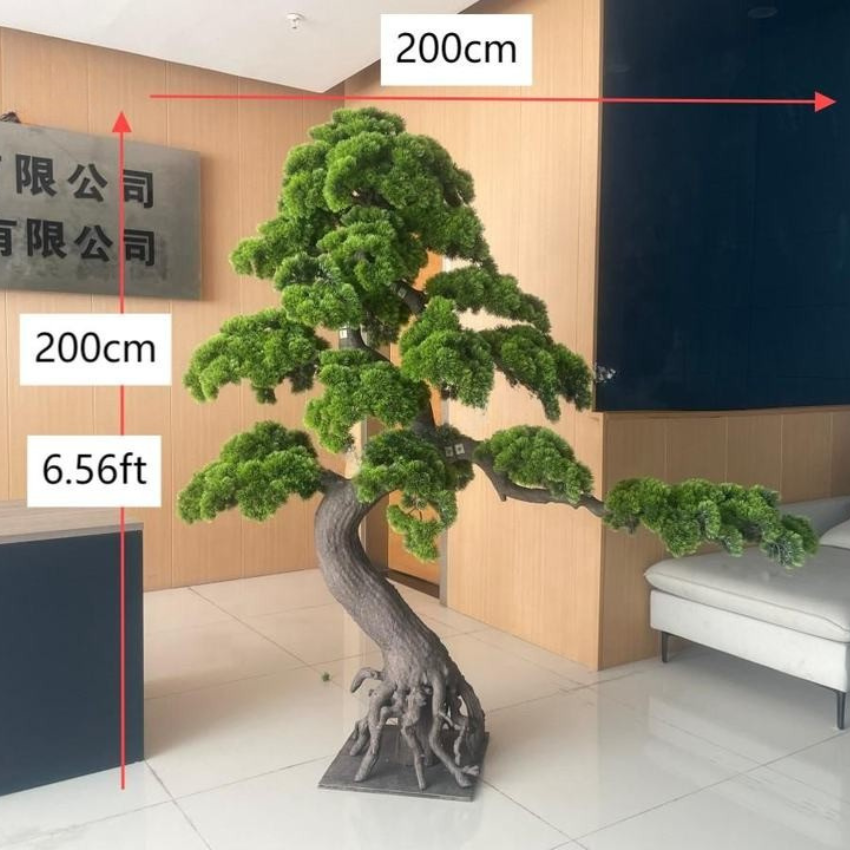Artificial Cedar Tree Bonsai Pine 6.5 FT Indoor Outdoor