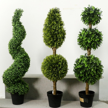 Artificial Topiary Ball Tree Potted Plant 4 FT Floor Decor