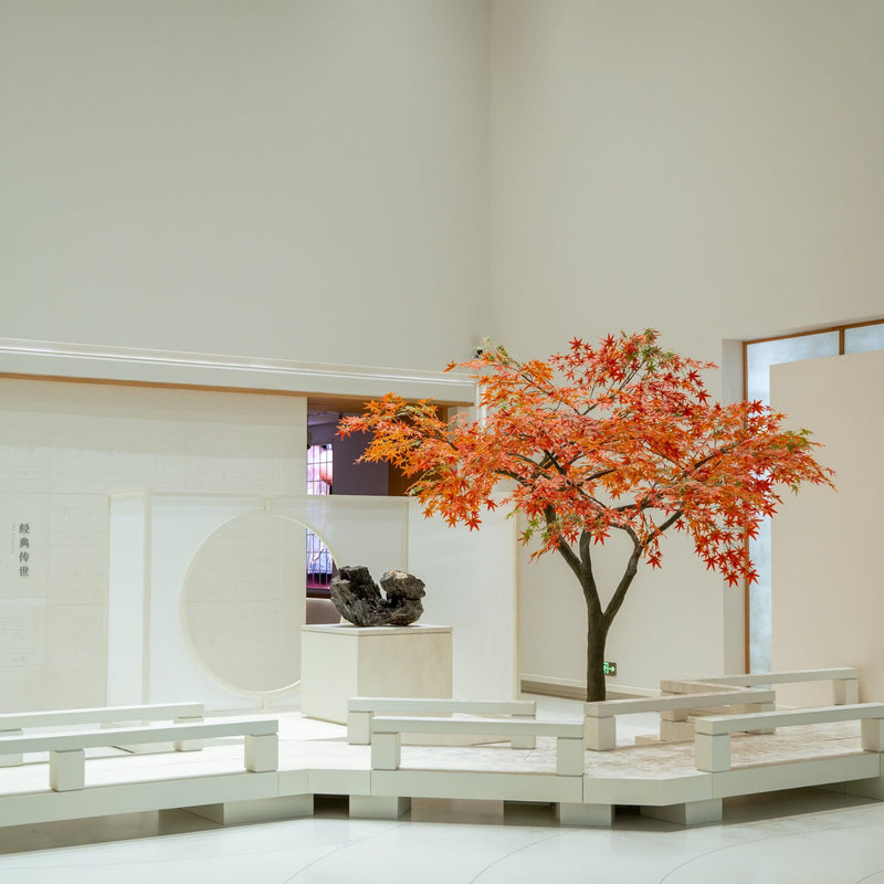 Sculptural artificial bonsai tree in a premium or minimalist interior