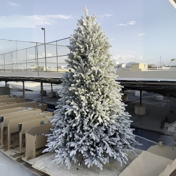 Artificial White Christmas Tree High-Density Velvet Luxury Display