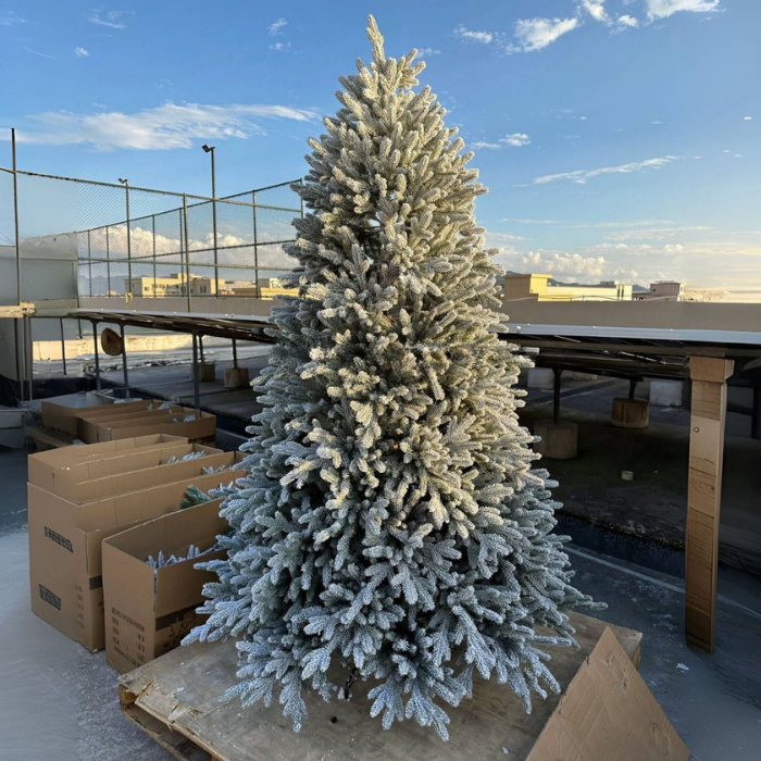 Artificial White Christmas Tree High-Density Velvet Luxury Display