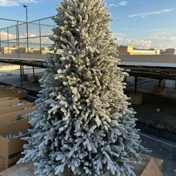 Artificial White Christmas Tree High-Density Velvet Luxury Display