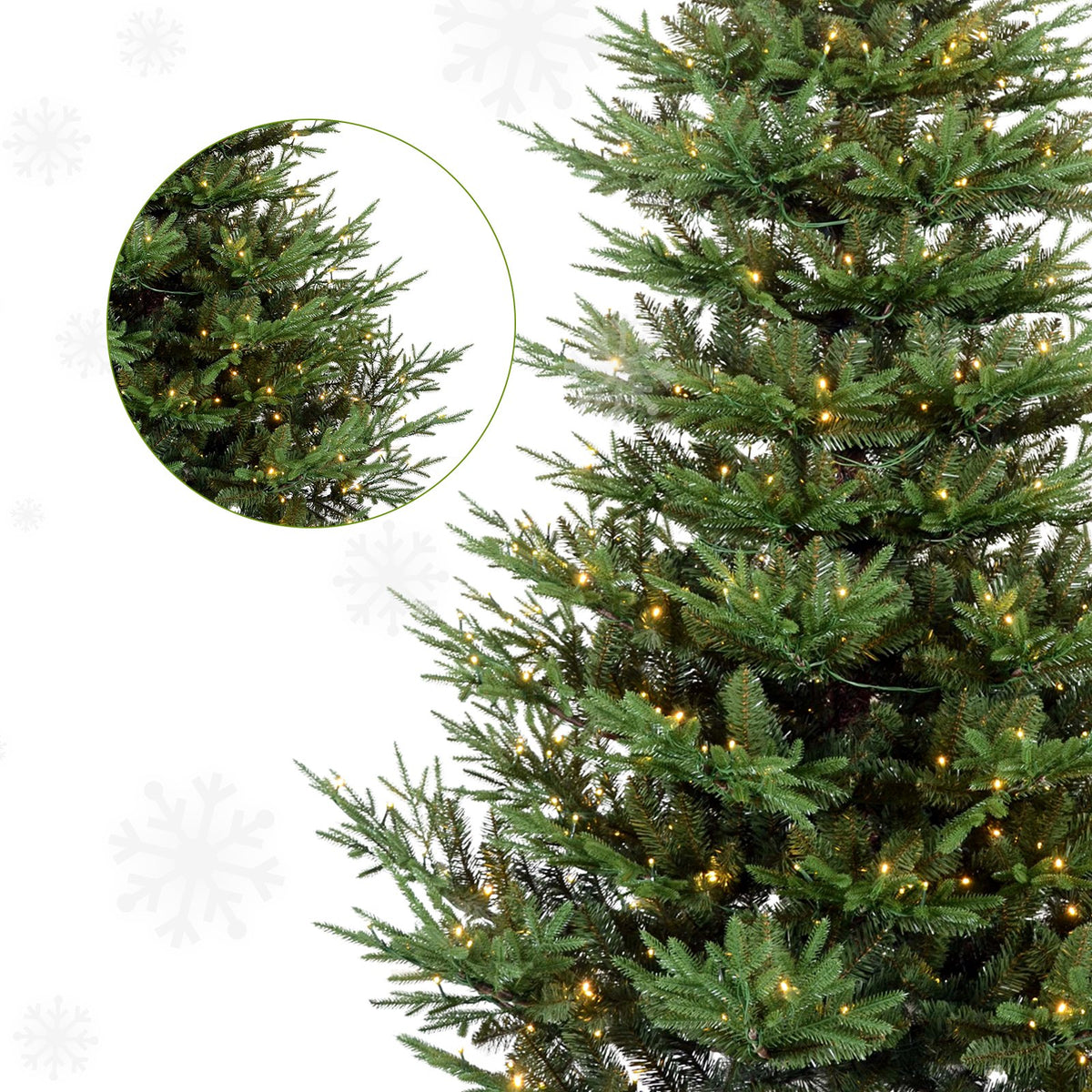 Noble Fir Artificial Christmas Tree with Layered Lifelike Branches