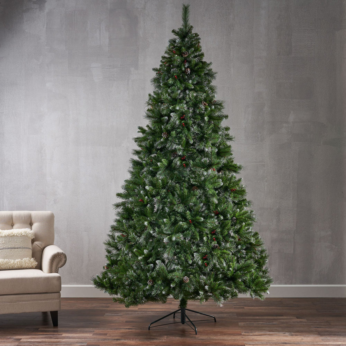 Artificial Christmas Tree Glitter Bristle Mixed Hinged Christmas