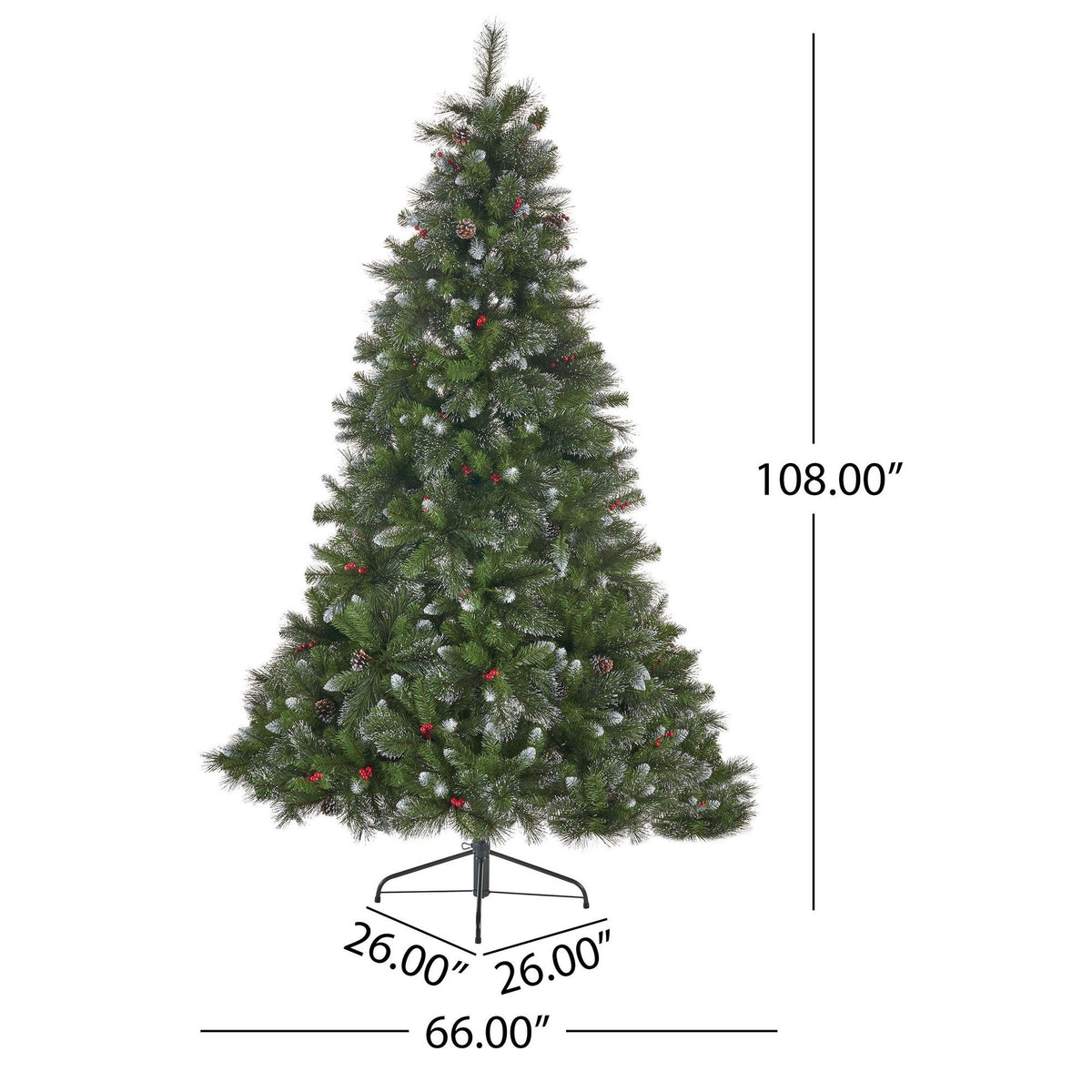 Artificial Christmas Tree Glitter Bristle Mixed Hinged Christmas