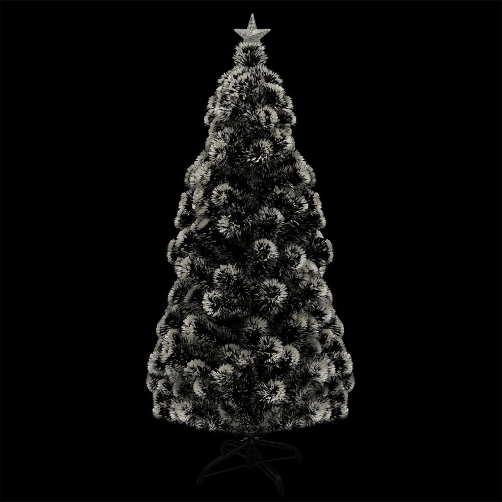 Artificial Christmas Tree Green White Pre Fiber Optic Pre Lit