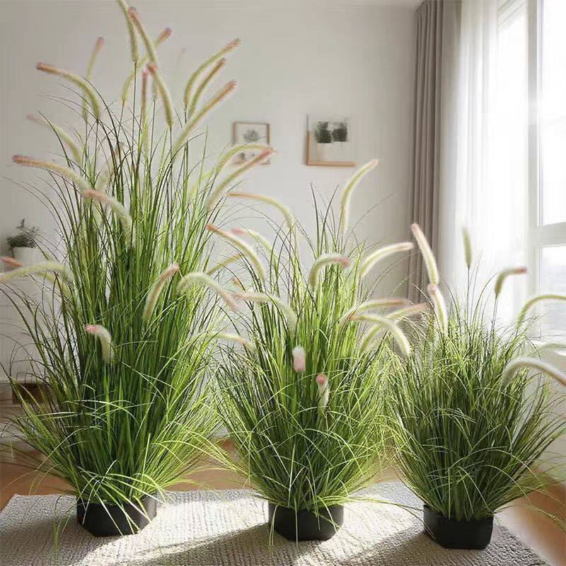 Artificial Foxtail Grass Stems Reed Faux Plants for Decorating