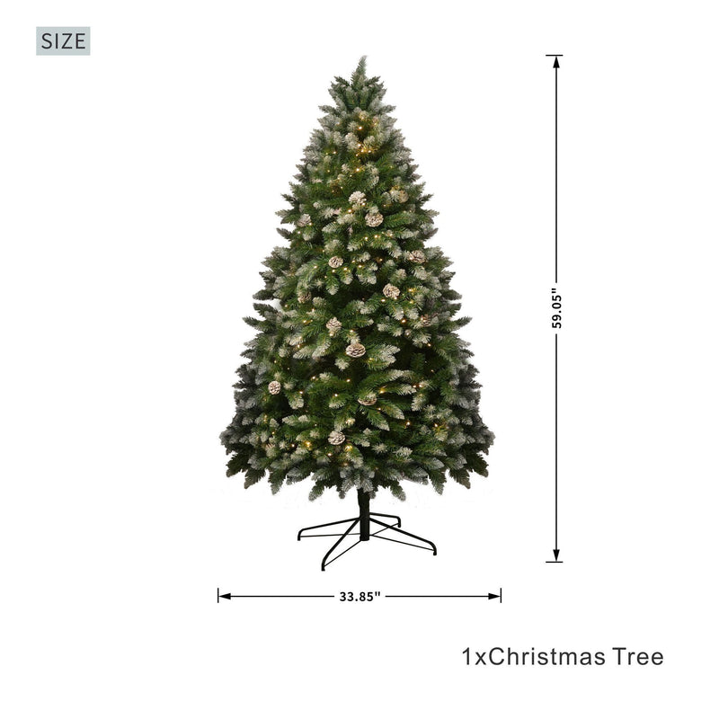 Artificial Frosted Christmas Tree 5FT 619 Snow with LEDs