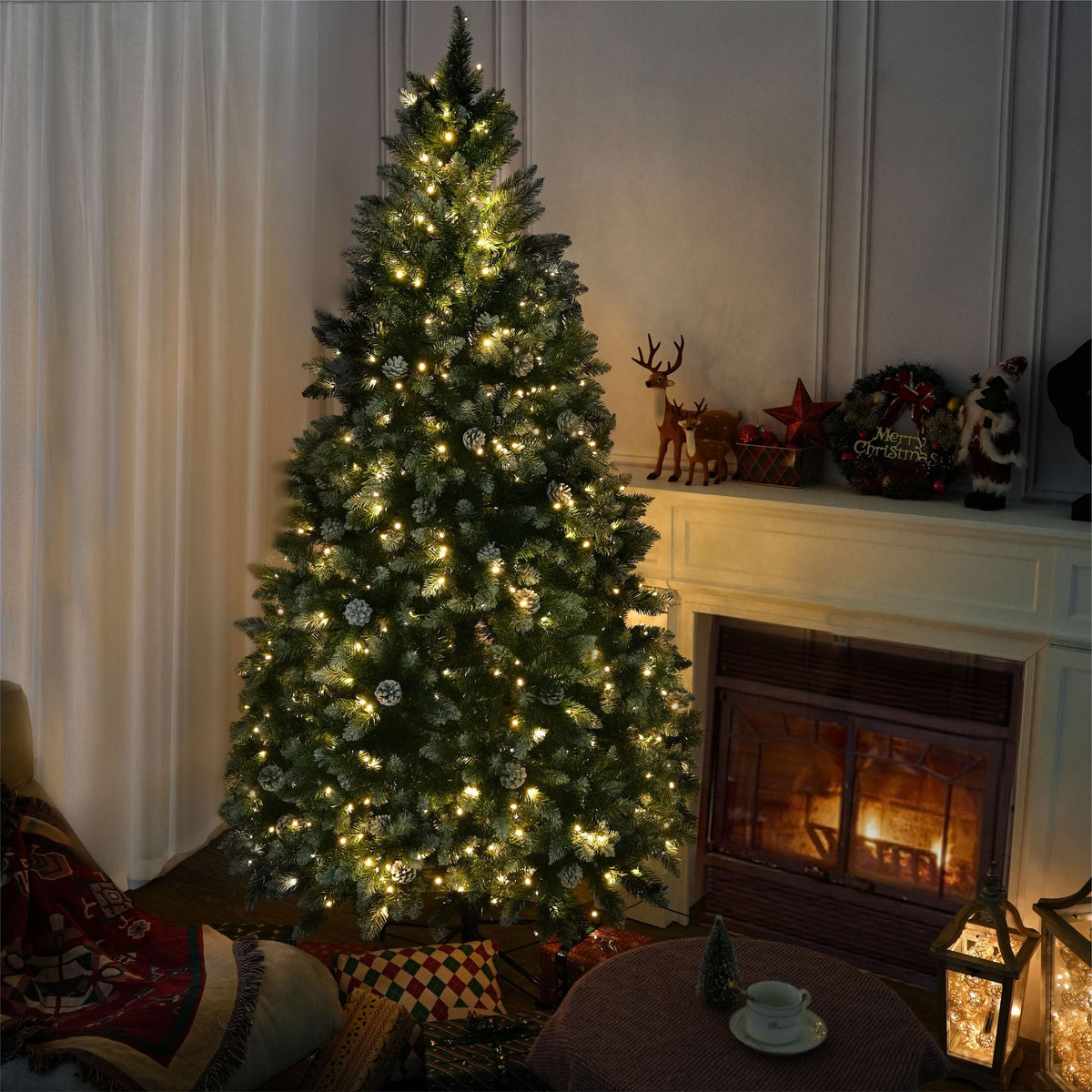 Artificial Frosted Christmas Tree 5FT 619 Snow with LEDs