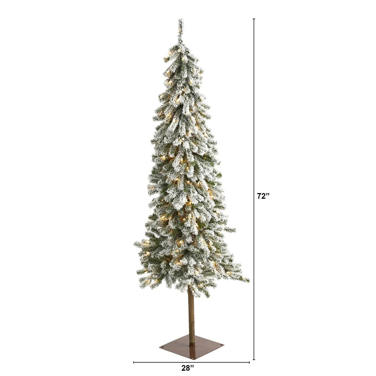 Artificial Frosted Christmas Tree 6FT with 200 Lights