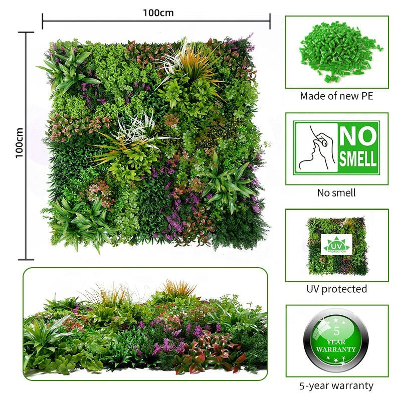 Artificial Grass Wall Panel 100x100cm Green Wall Hanging