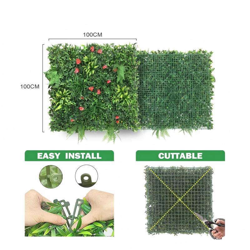 Artificial Grass Wall Panel 40x40inch Eco for Indoor Outdoor Office