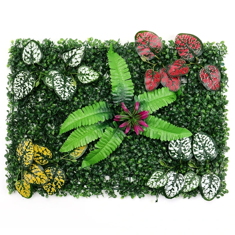 Artificial Green Wall Panel Hedge Backdrop for Commercial Spaces