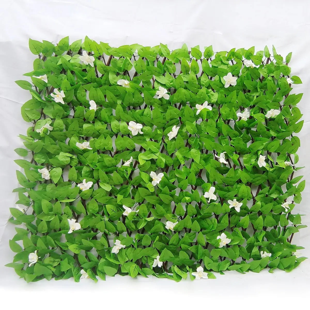 Artificial Ivy Privacy Screen Panel with Willow Trellis