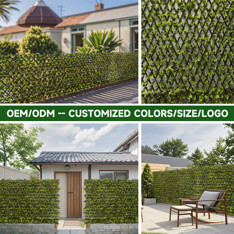 Artificial Leaf Expandable Trellis Artificial Trellis Fence Green Panel