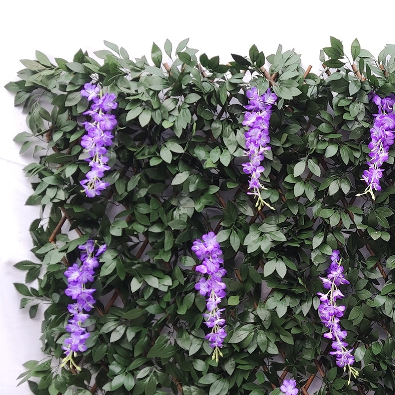 Artificial Leaf Screening Willow Expandable Trellis Privacy Panel