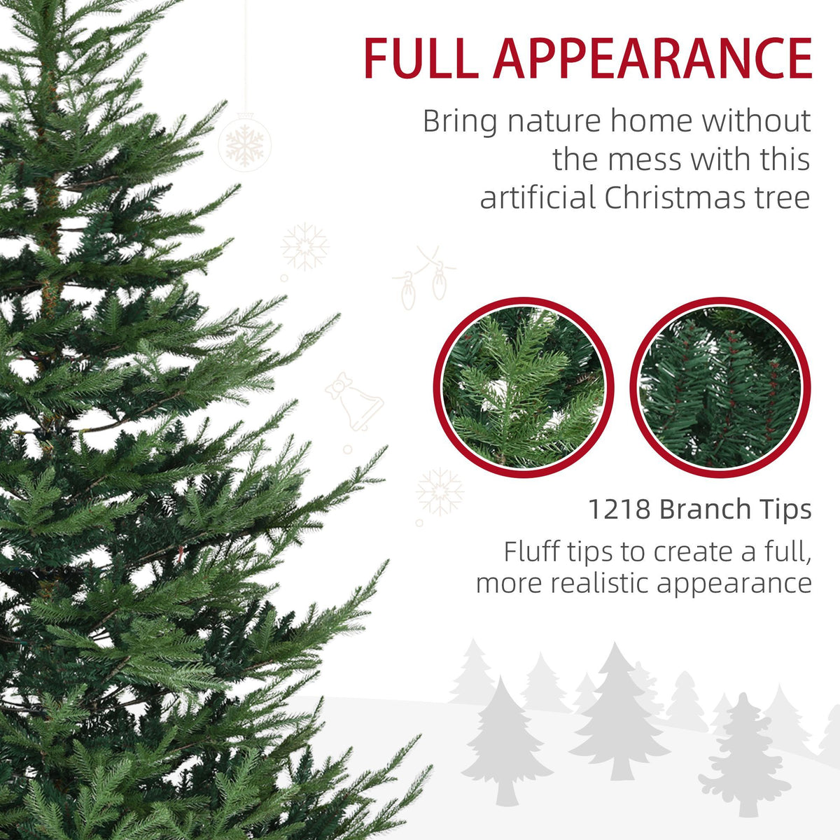 Artificial Pine Christmas Tree with Steel Base