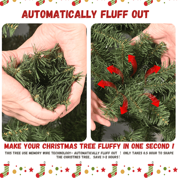 Artificial Premium Indoor Christmas Tree with LED Pine Cones