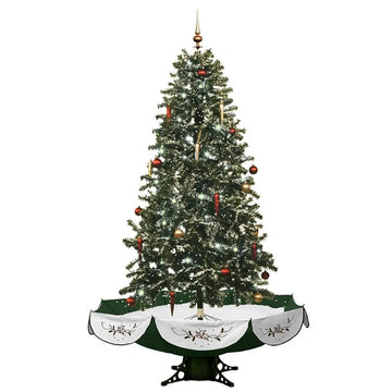 Artificial Snow Flocked Christmas Tree with Music Lights