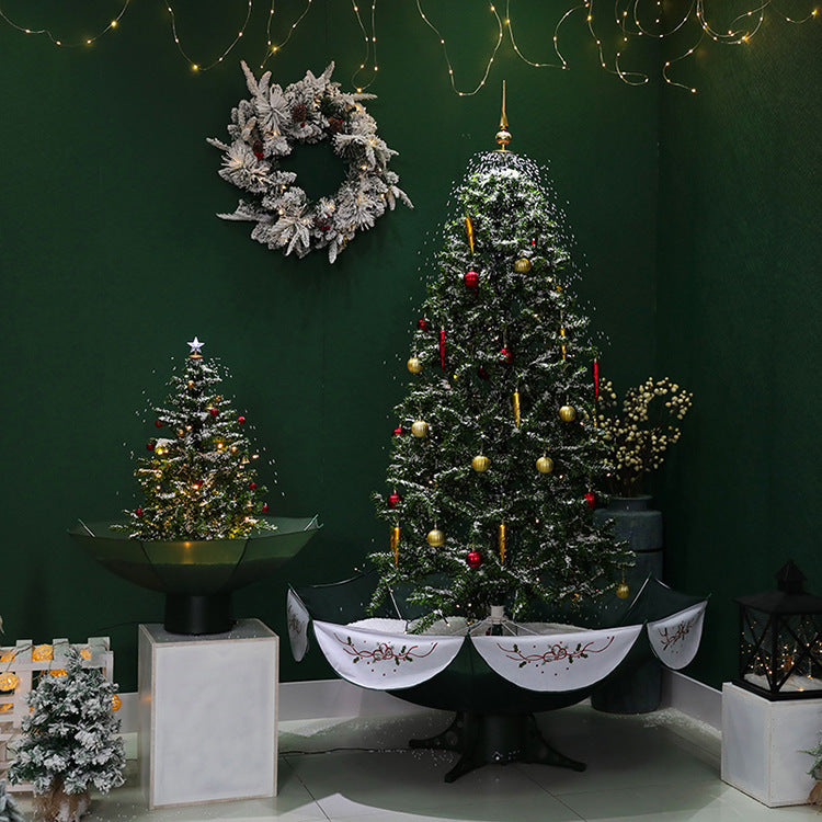 Artificial Snow Flocked Christmas Tree with Music Lights