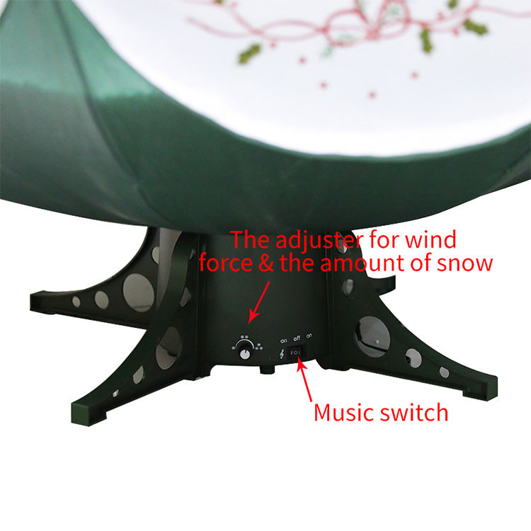 Artificial Snow Flocked Christmas Tree with Music Lights