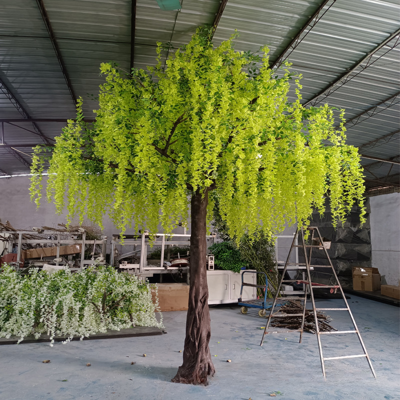 Artificial Wisteria Tree Faux Plastic Flower Decor
