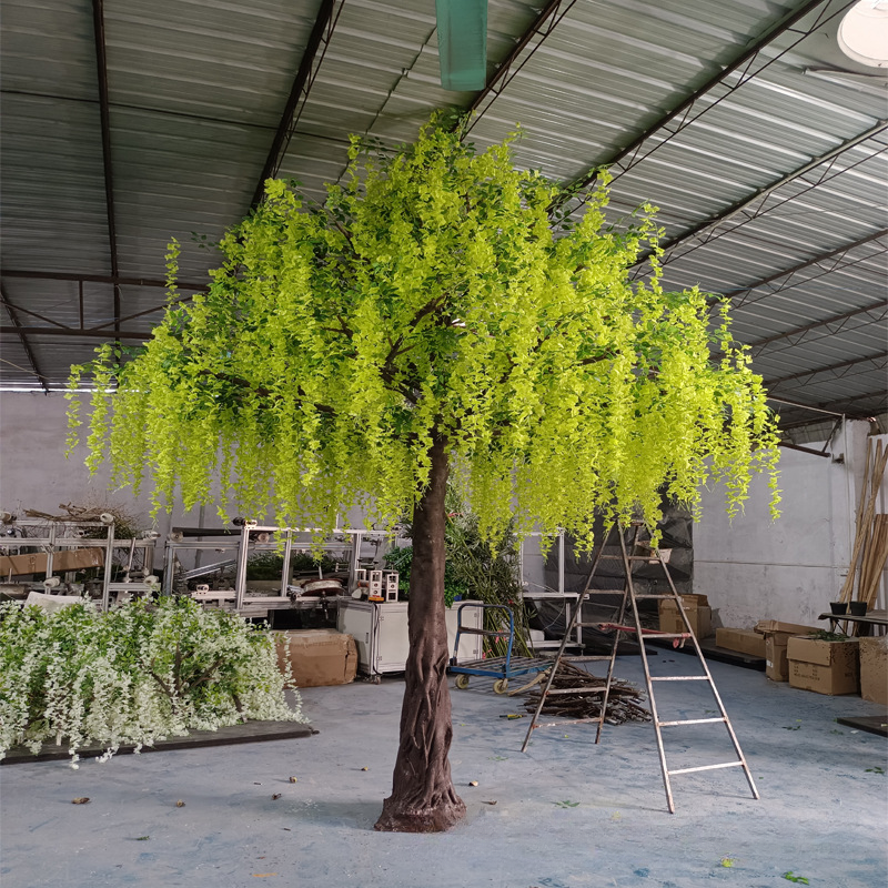 Artificial Wisteria Tree Faux Plastic Flower Decor