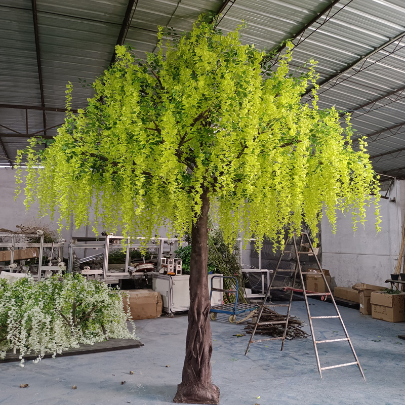 Artificial Wisteria Tree Faux Plastic Flower Decor