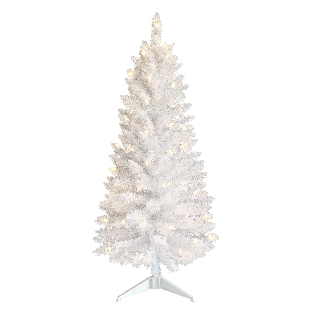Petite White Artificial Christmas Tree with Sparkling Tips