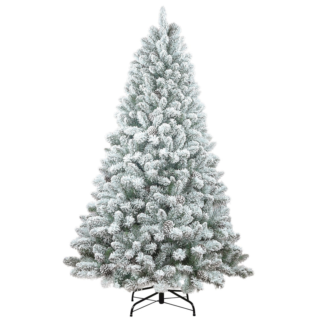 Alpine Pine Artificial Christmas Tree with Flocked Pine Cones