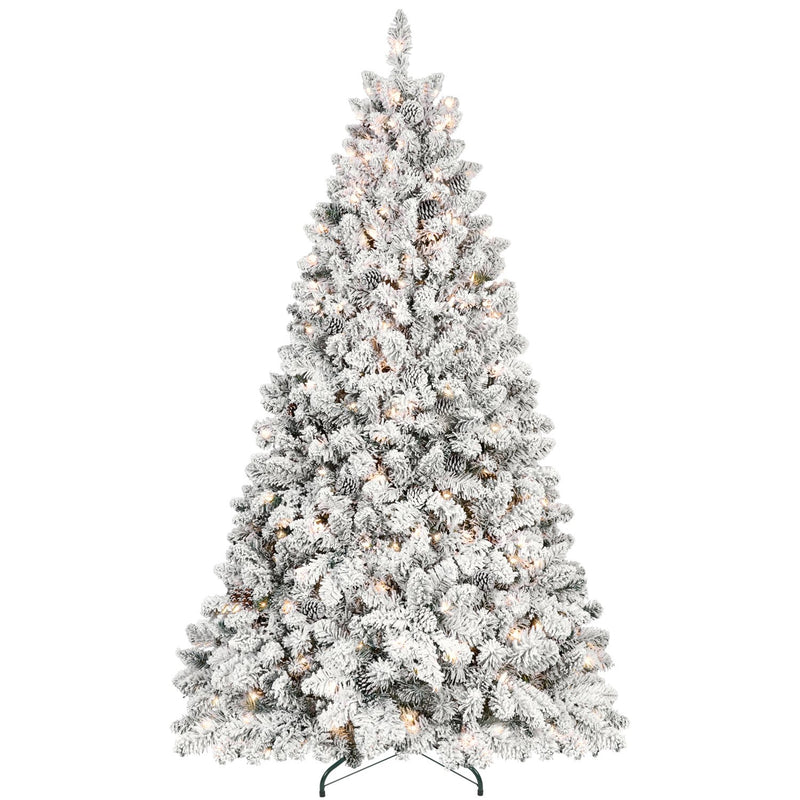 Alpine Pine Artificial Christmas Tree with Flocked Pine Cones