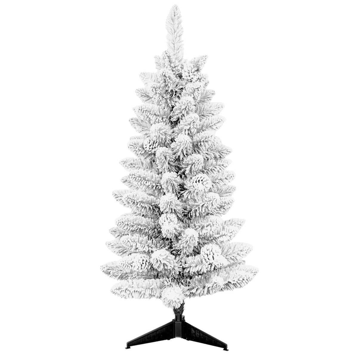 Alpine Pine Artificial Christmas Tree with Flocked Pine Cones