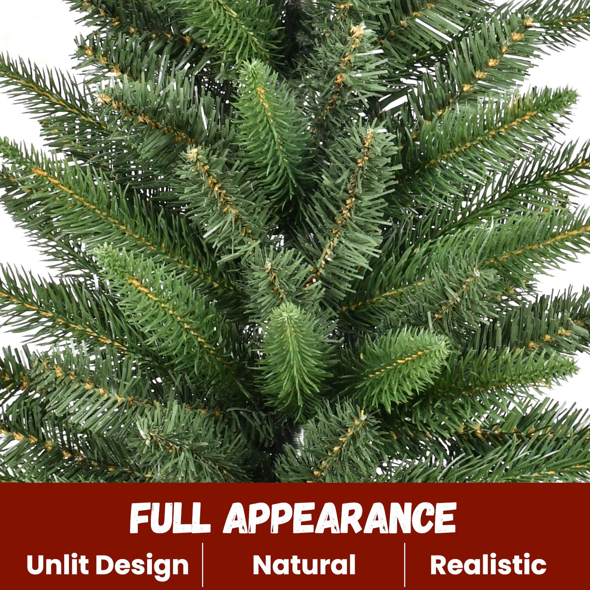 Slender Balsam Fir Artificial Christmas Tree with Lifelike Mixed Tips
