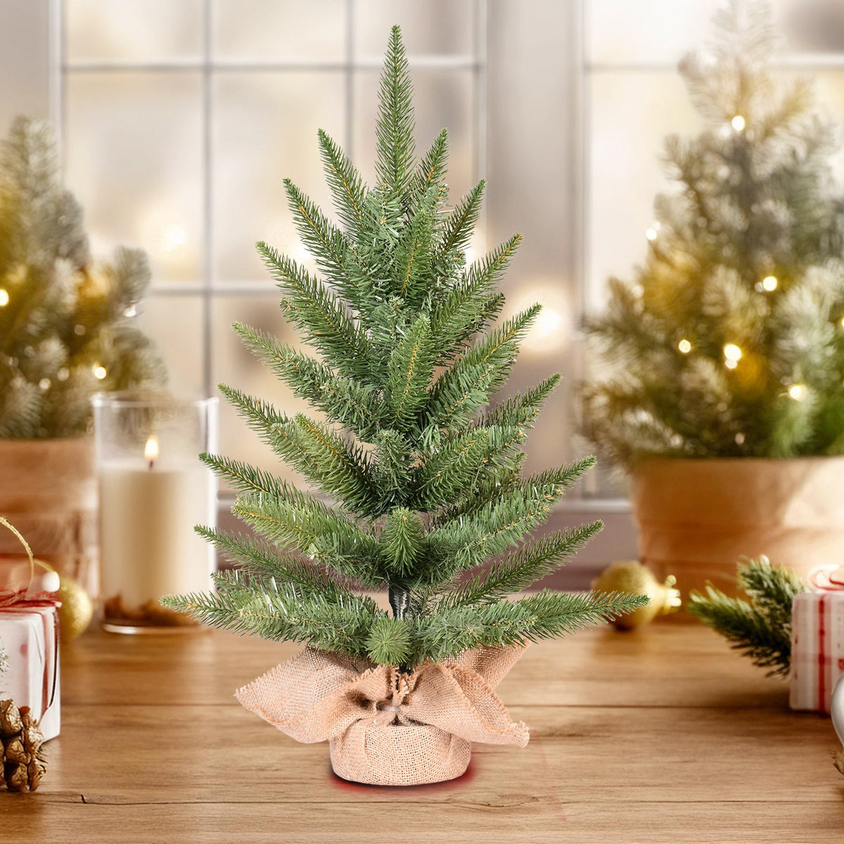 Slender Balsam Fir Artificial Christmas Tree with Lifelike Mixed Tips