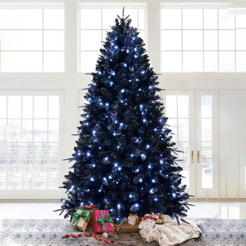 Black Pre Lit Christmas Tree with 500 LEDs