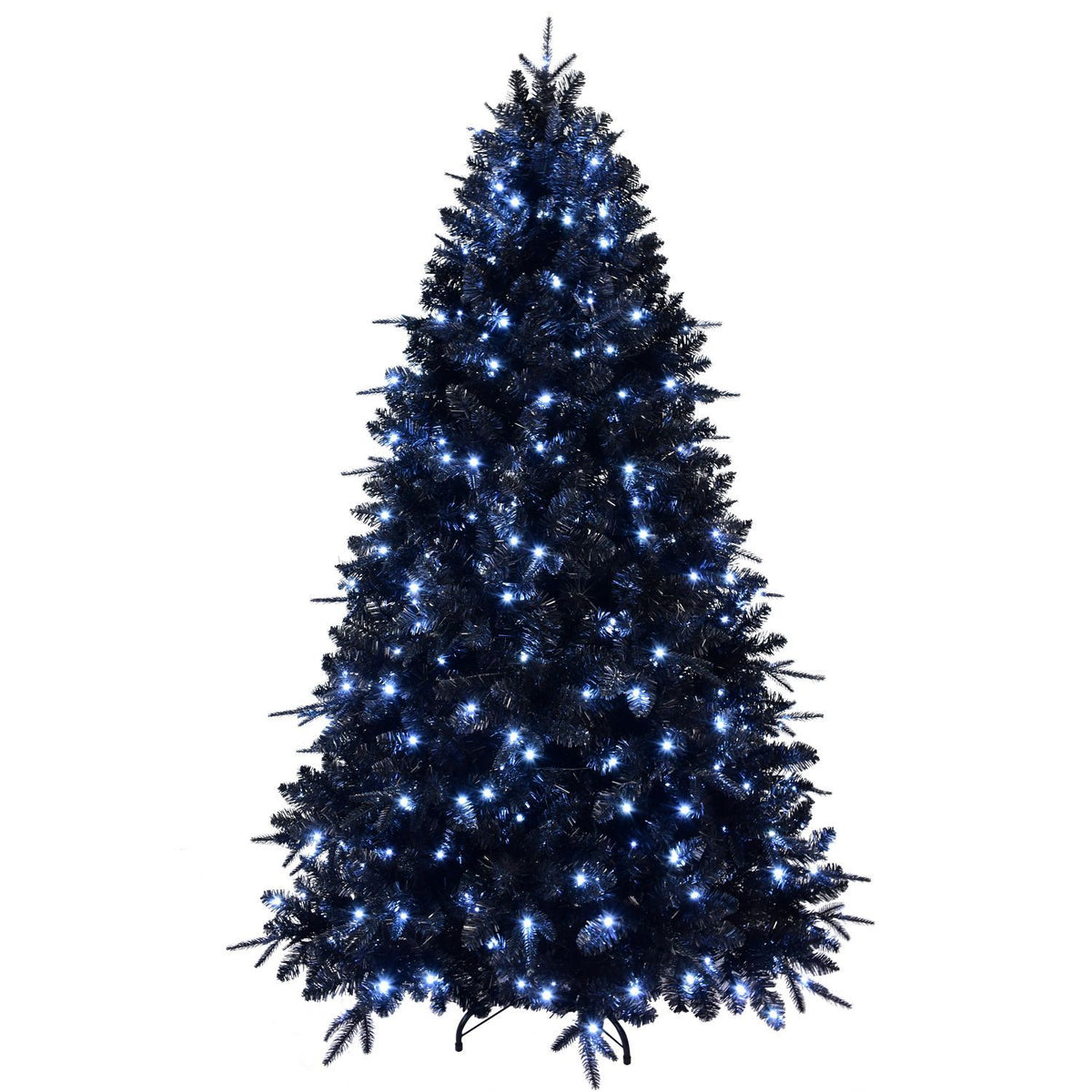 Black Pre Lit Christmas Tree with 500 LEDs