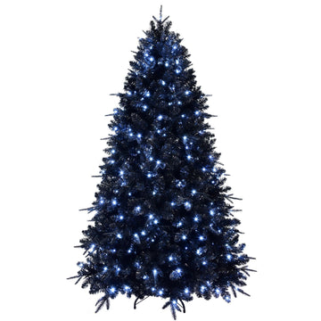 Black Pre Lit Christmas Tree with 500 LEDs