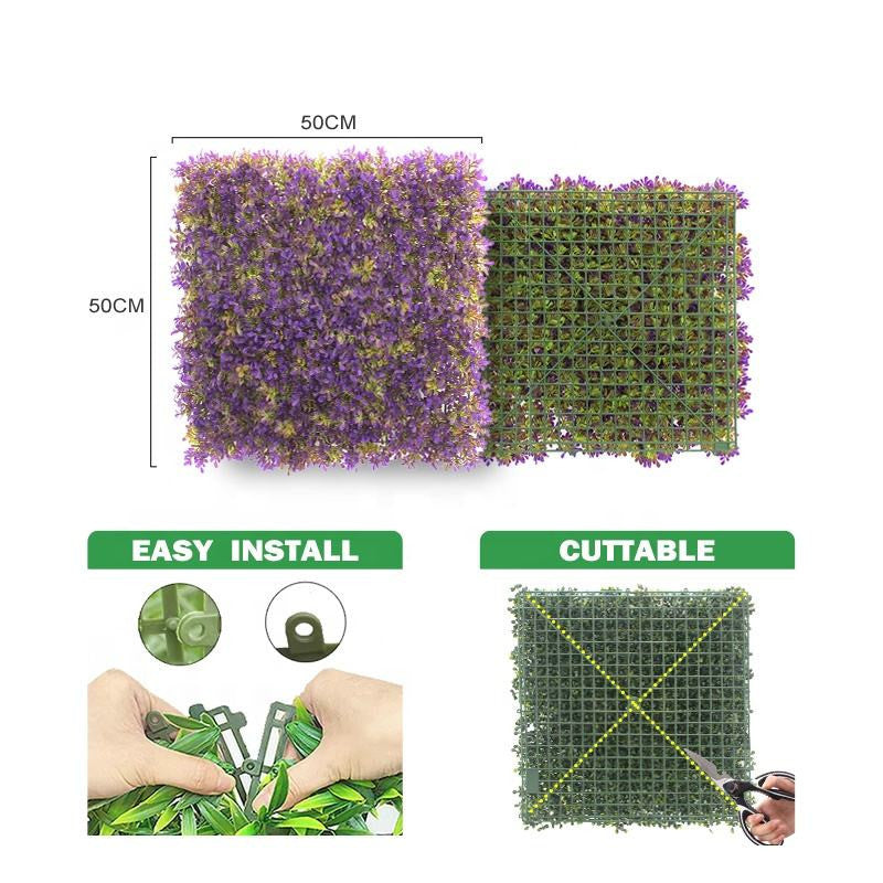 Boxwood Fence Artificial Plant Panel 50*50cm Anti UV Eco