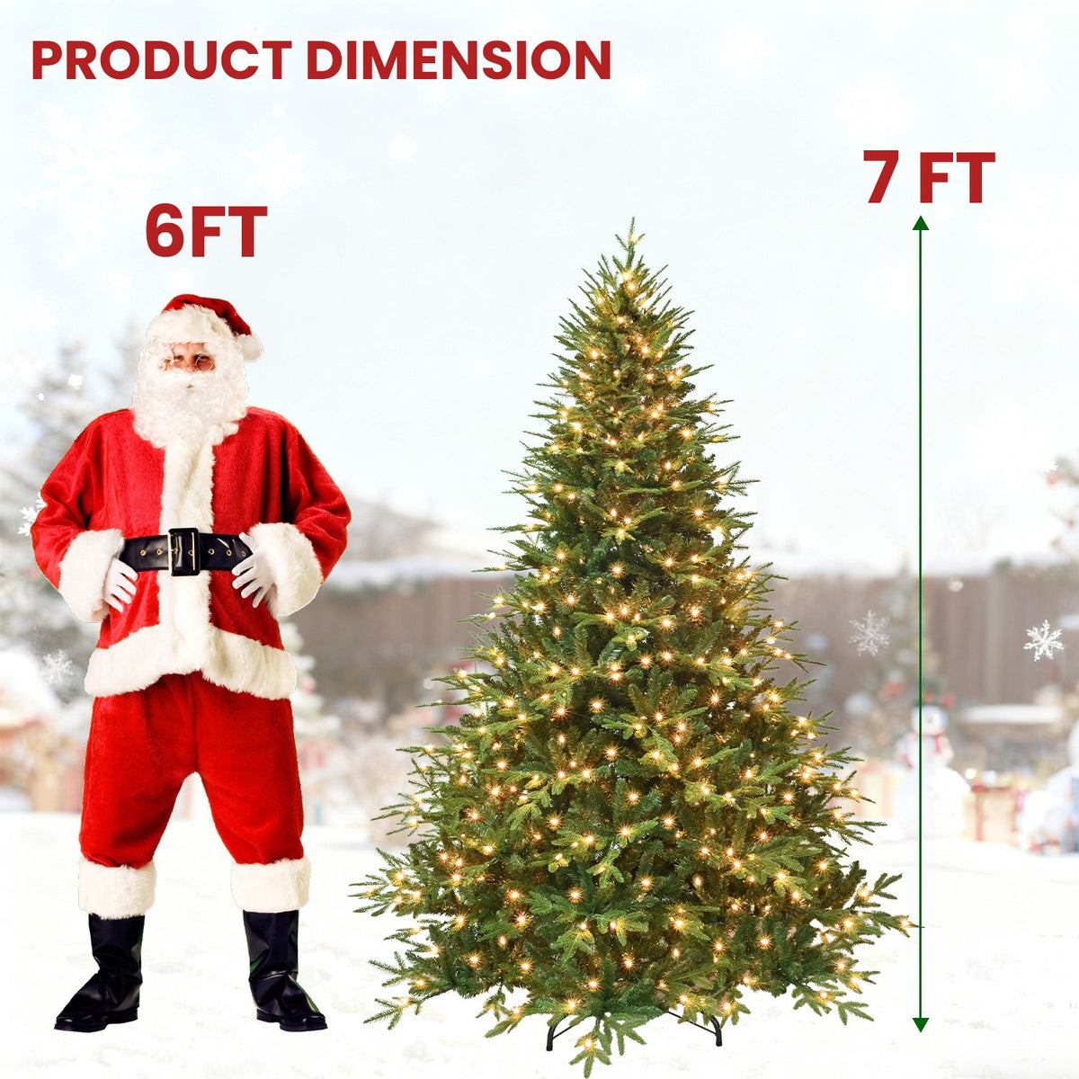 Sierra Spruce Artificial Christmas Tree with Extra Full Branches