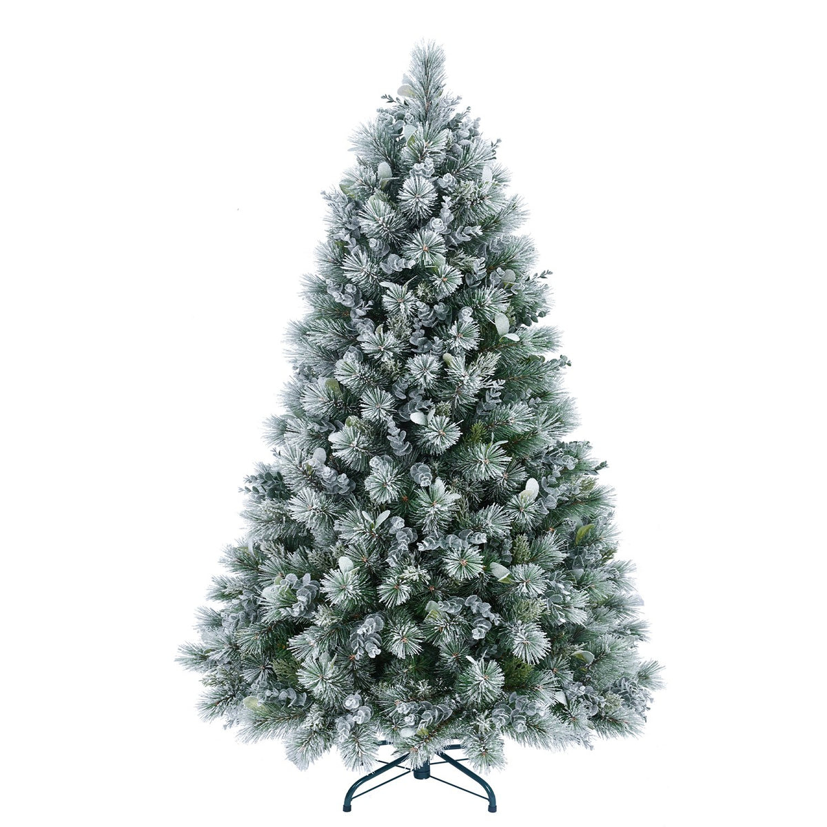 Ponderosa Pine Artificial Christmas Tree with Frosted Hard Needles