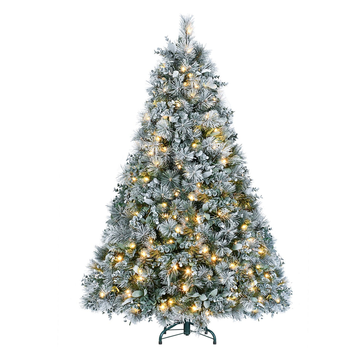 Ponderosa Pine Artificial Christmas Tree with Frosted Hard Needles